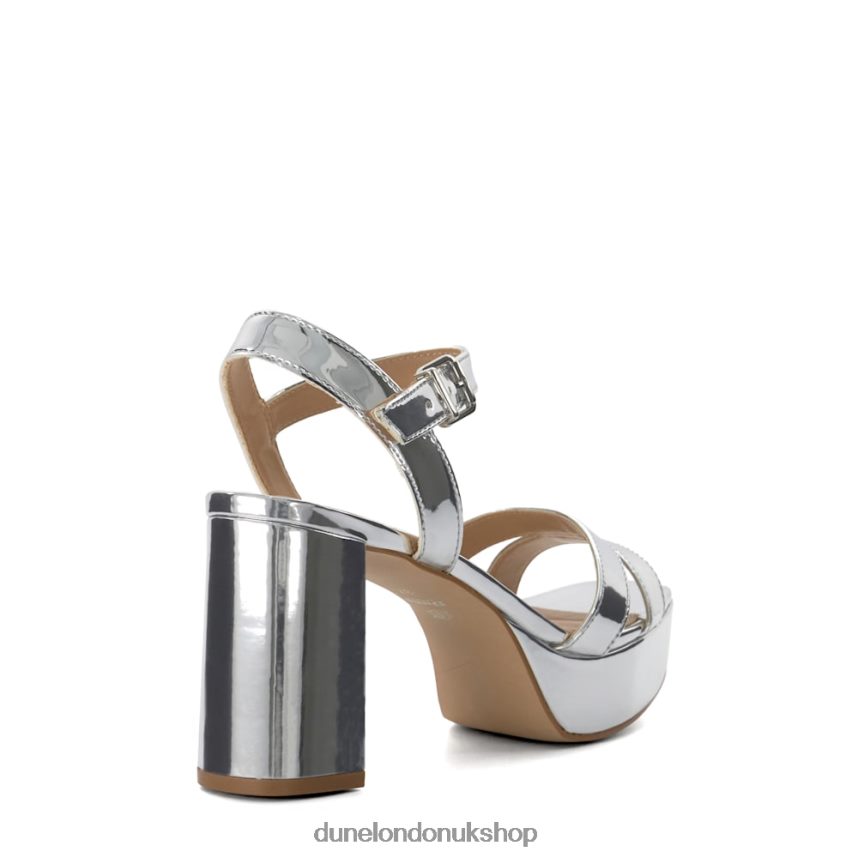 Metallic Mid-Platform Sandals Women N4BBPB22 Dune London Molten Silver