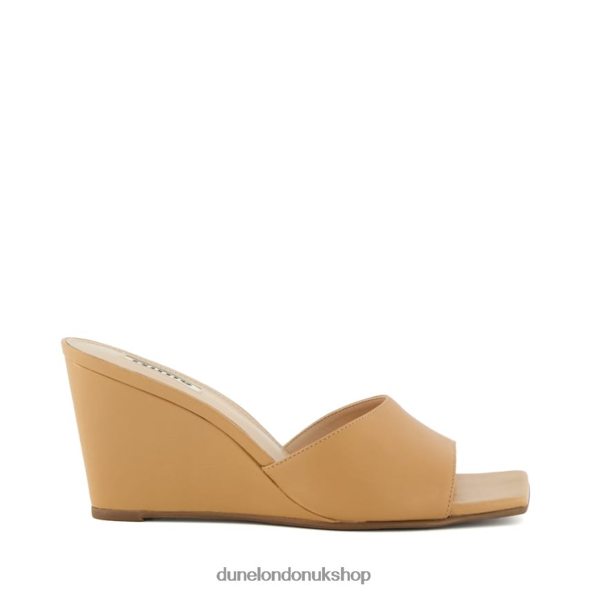 Open-Toe Wedge Mules Women N4BBPB454 Dune London Motel Camel