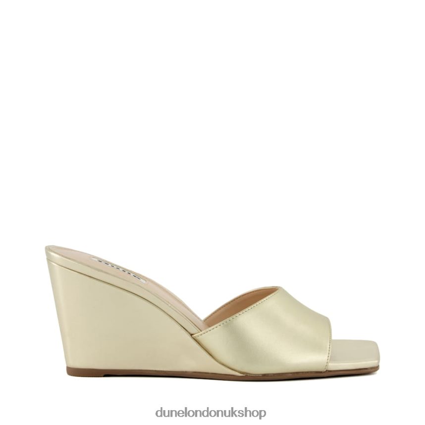 Open-Toe Wedge Mules Women N4BBPB96 Dune London Motel Gold