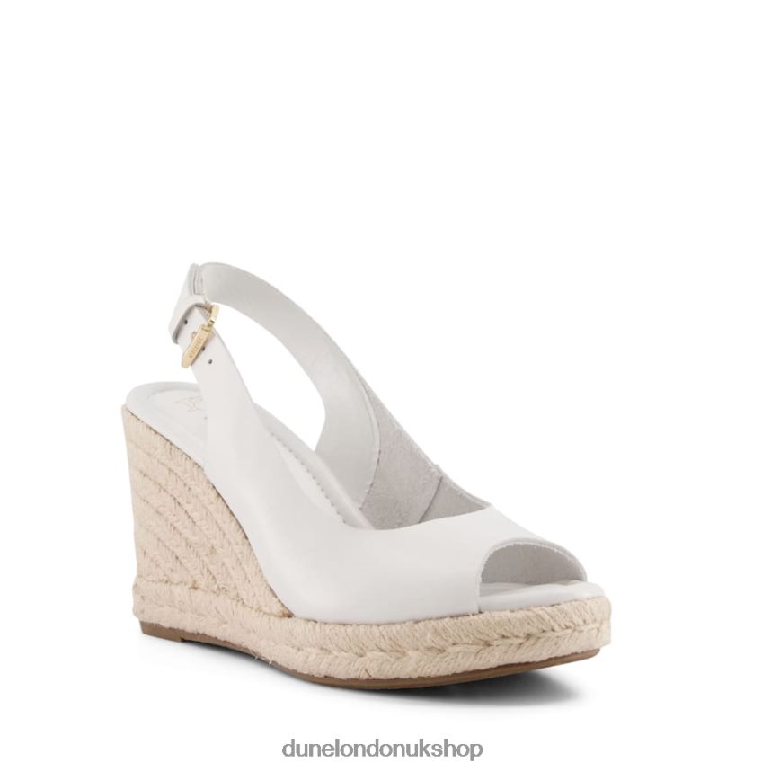 Peep-Toe Wedges Women N4BBPB601 Dune London Kimmy White - Click Image to Close