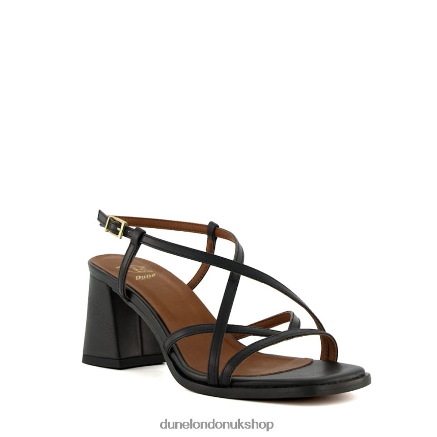 Strappy Block-Heel Sandals Women N4BBPB582 Dune London Jacintas Black