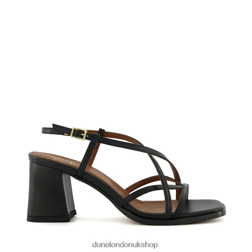 Strappy Block-Heel Sandals Women N4BBPB582 Dune London Jacintas Black