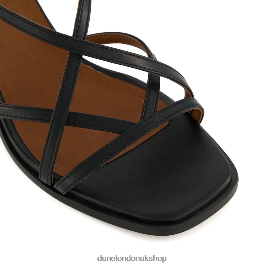 Strappy Block-Heel Sandals Women N4BBPB582 Dune London Jacintas Black