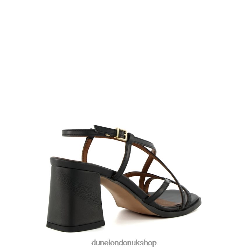 Strappy Block-Heel Sandals Women N4BBPB582 Dune London Jacintas Black