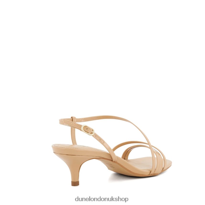 Strappy Patent Kitten-Heel Sandals Women N4BBPB546 Dune London Madely Nude