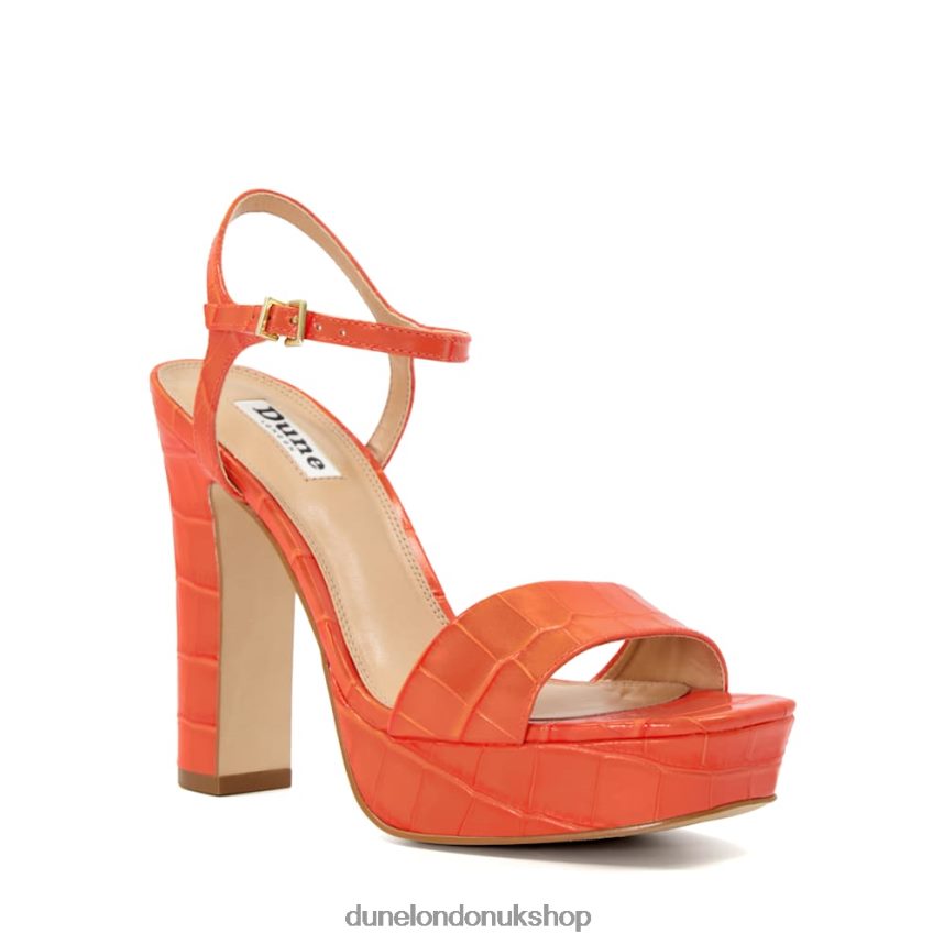 Strappy Platform Heel Sandals Women N4BBPB486 Dune London Matche Orange - Click Image to Close