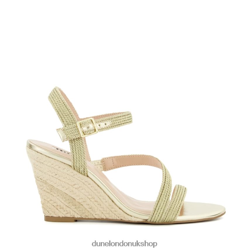 Strappy Woven-Wedge Sandals Women N4BBPB464 Dune London Kaia Gold