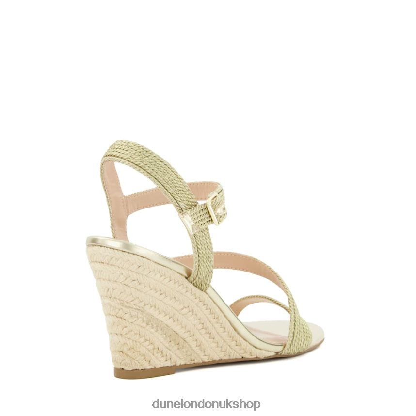 Strappy Woven-Wedge Sandals Women N4BBPB464 Dune London Kaia Gold