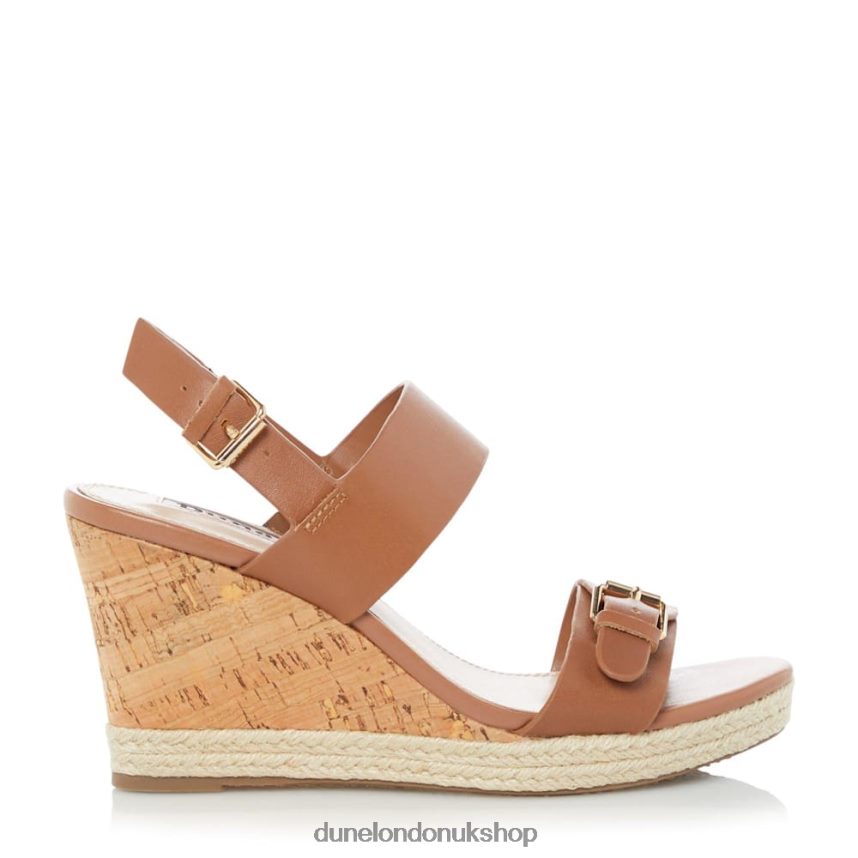 Wedge Sandals Women N4BBPB621 Dune London Kendyll Tan