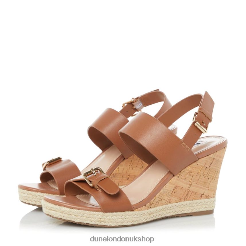 Wedge Sandals Women N4BBPB621 Dune London Kendyll Tan