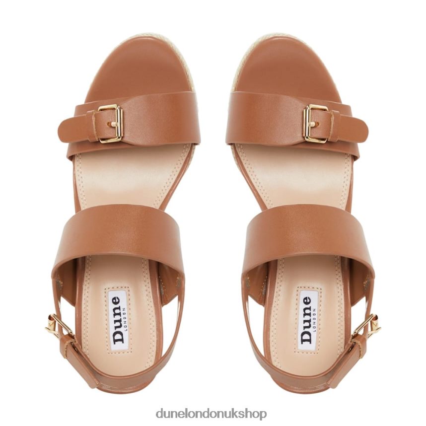 Wedge Sandals Women N4BBPB621 Dune London Kendyll Tan