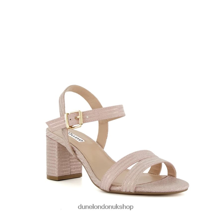 Wide-Fit Mid-Block-Heel Sandals Women N4BBPB476 Dune London Merisa Rose Gold