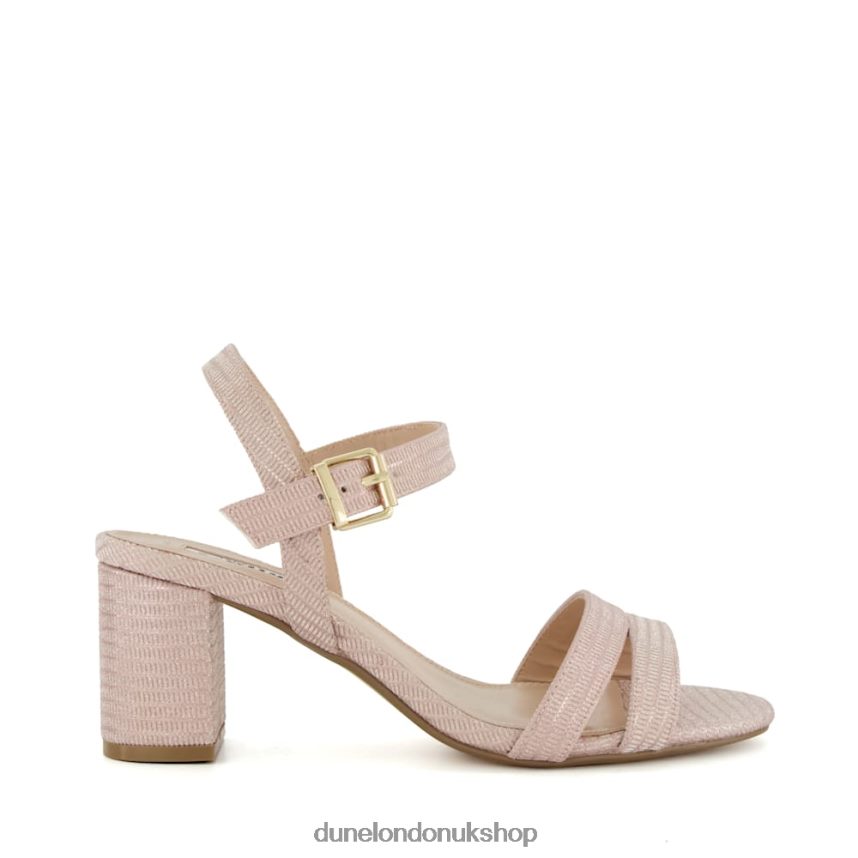 Wide-Fit Mid-Block-Heel Sandals Women N4BBPB476 Dune London Merisa Rose Gold