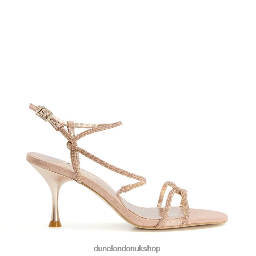 Wide-Fit Strappy Heeled Sandals Women N4BBPB77 Dune London Majestys Gold