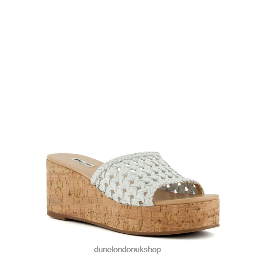 Woven Cork-Wedge Sandals Women N4BBPB122 Dune London Katey White