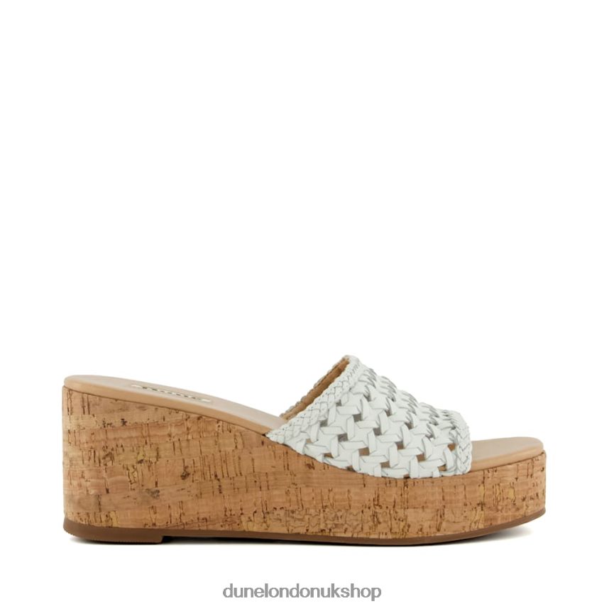 Woven Cork-Wedge Sandals Women N4BBPB122 Dune London Katey White