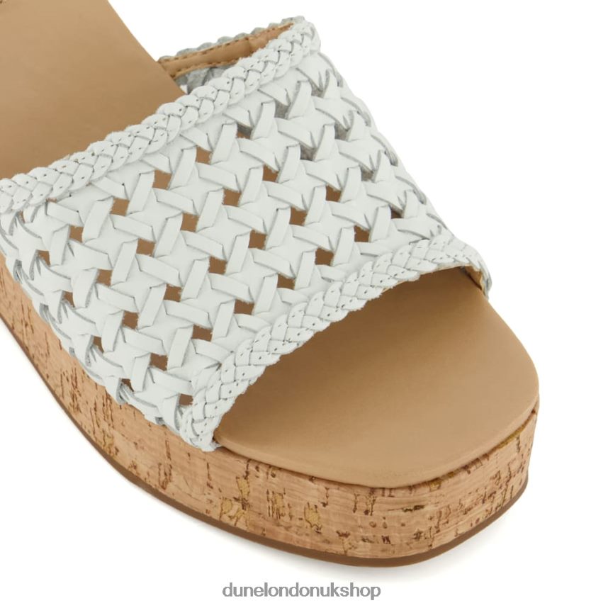 Woven Cork-Wedge Sandals Women N4BBPB122 Dune London Katey White