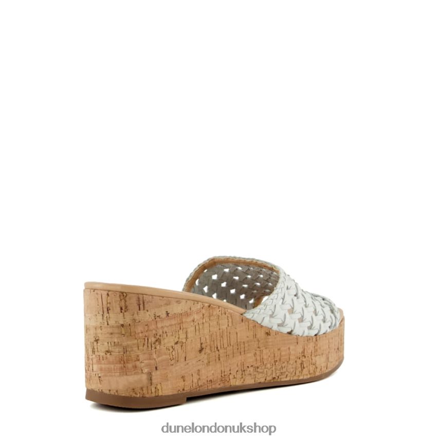 Woven Cork-Wedge Sandals Women N4BBPB122 Dune London Katey White