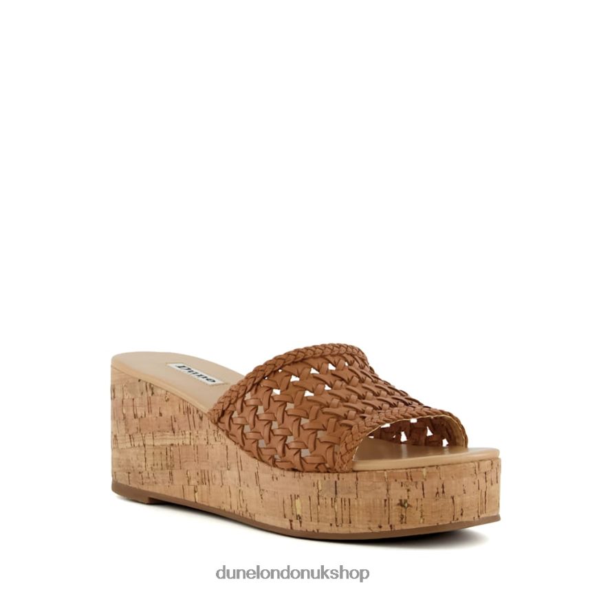 Woven Cork-Wedge Sandals Women N4BBPB138 Dune London Katey Tan