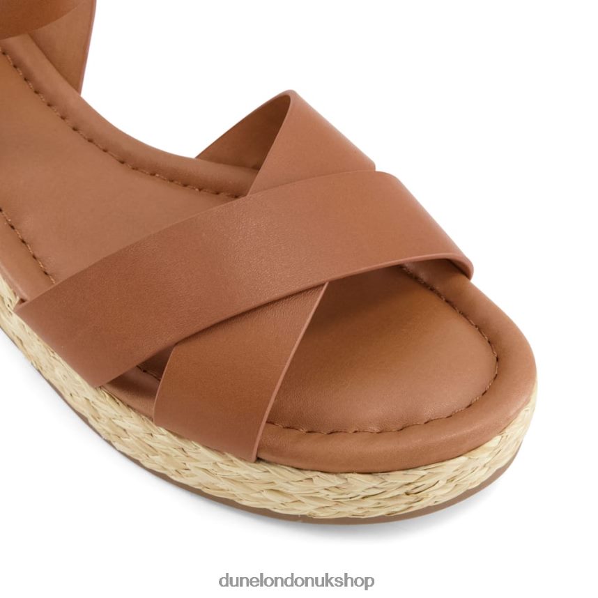 Woven Flatform Sandals Women N4BBPB347 Dune London Linnie Tan