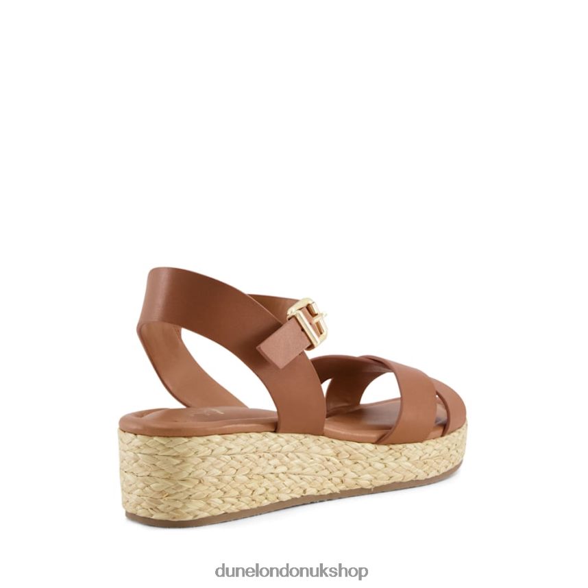 Woven Flatform Sandals Women N4BBPB347 Dune London Linnie Tan