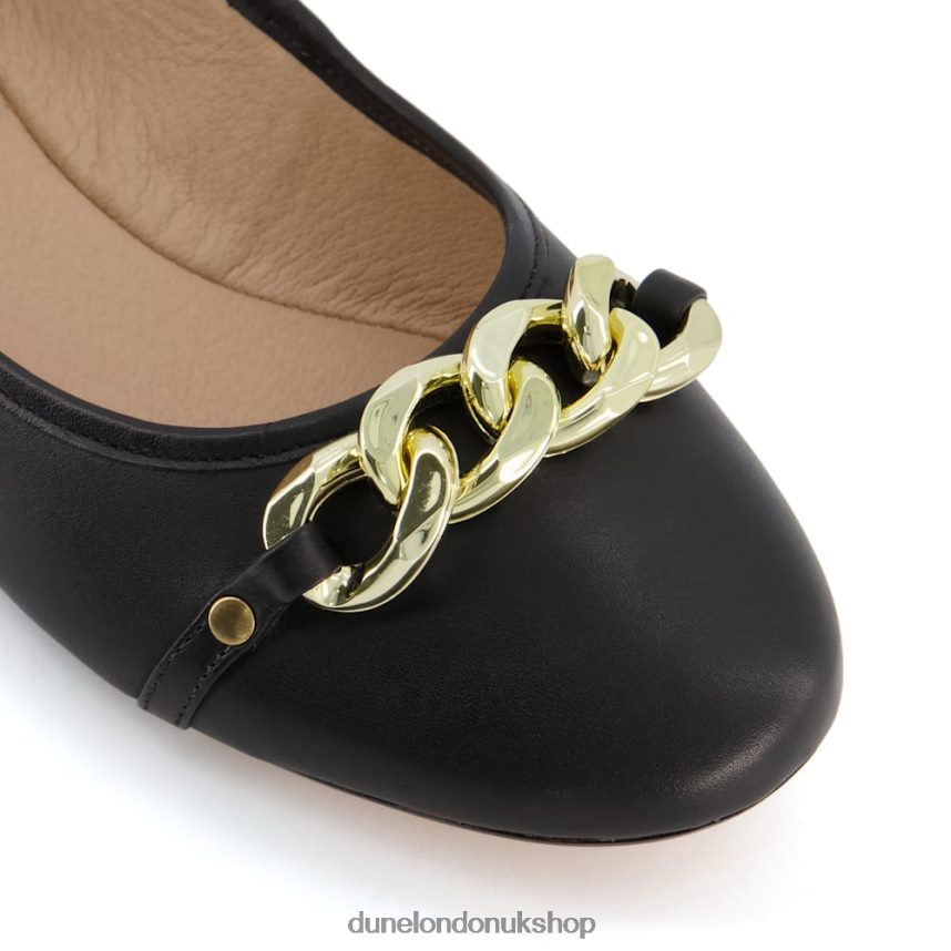 Chain Ballerina Shoes Women N4BBPB644 Dune London Haselle Black