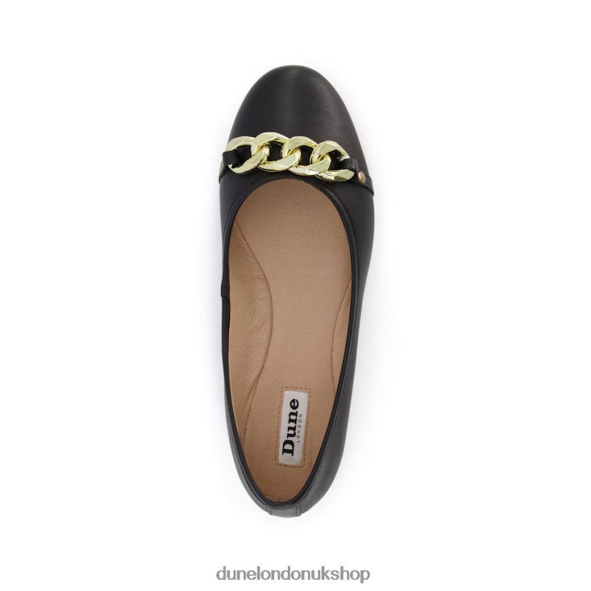 Chain Ballerina Shoes Women N4BBPB644 Dune London Haselle Black