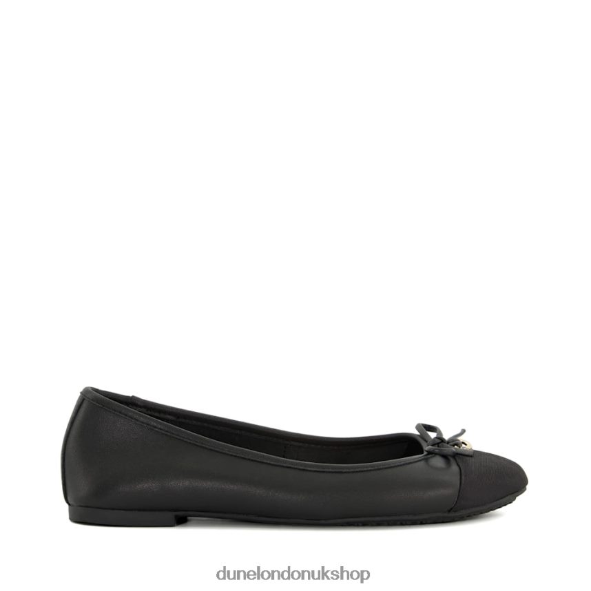 Charm-Detail Ballet Shoes Women N4BBPB264 Dune London Hallo Black