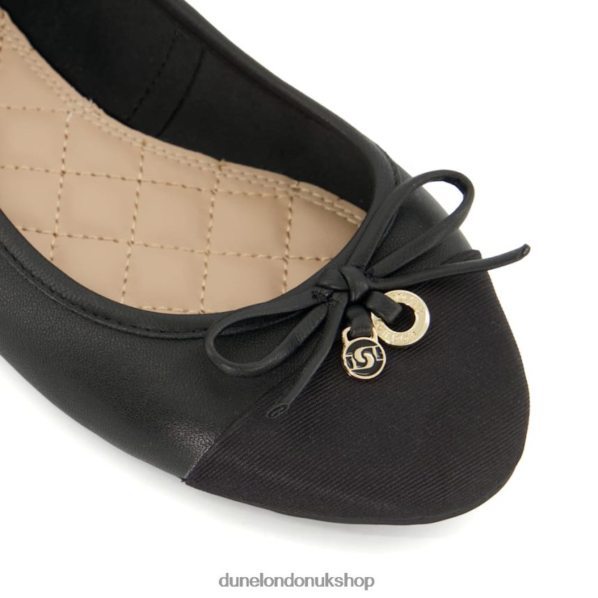 Charm-Detail Ballet Shoes Women N4BBPB264 Dune London Hallo Black