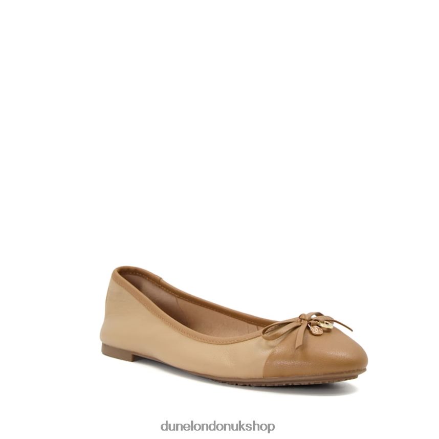 Charm-Detail Ballet Shoes Women N4BBPB629 Dune London Hallo Camel