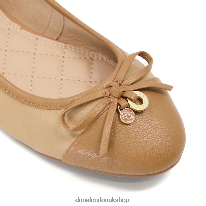 Charm-Detail Ballet Shoes Women N4BBPB629 Dune London Hallo Camel