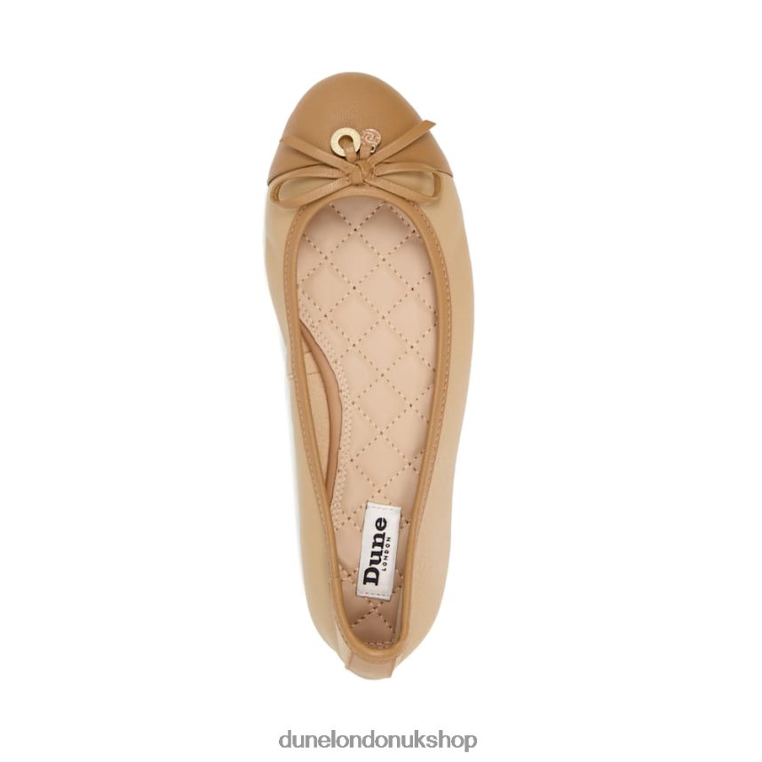 Charm-Detail Ballet Shoes Women N4BBPB629 Dune London Hallo Camel