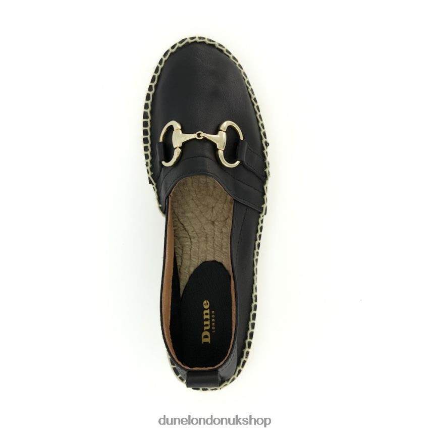 Snaffle-Trim Flat Espadrilles Women N4BBPB443 Dune London Guavas Black