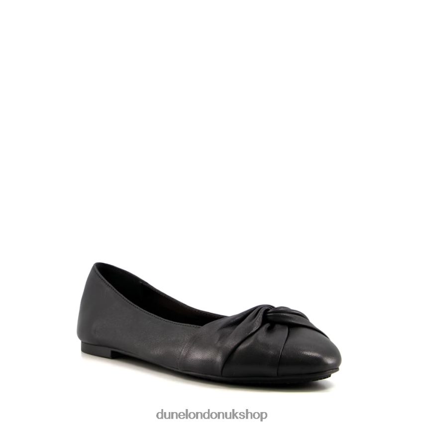 Twist Front Ballet Flats Women N4BBPB530 Dune London Hanson Black