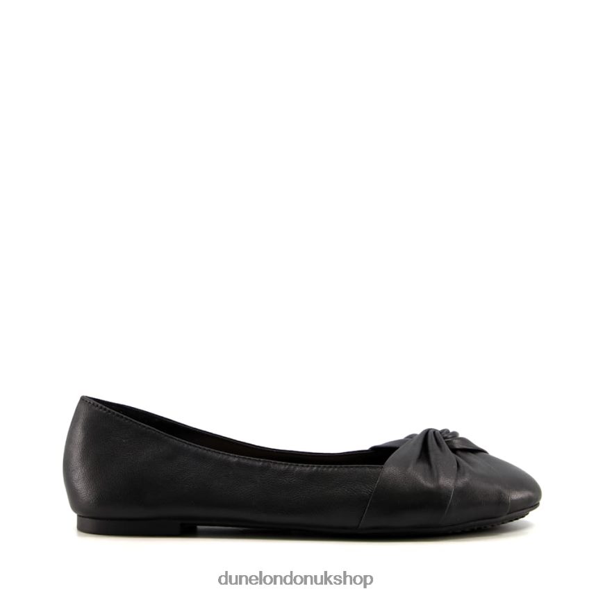 Twist Front Ballet Flats Women N4BBPB530 Dune London Hanson Black