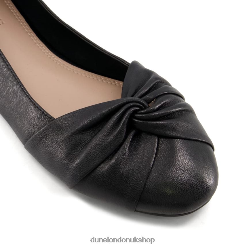 Twist Front Ballet Flats Women N4BBPB530 Dune London Hanson Black