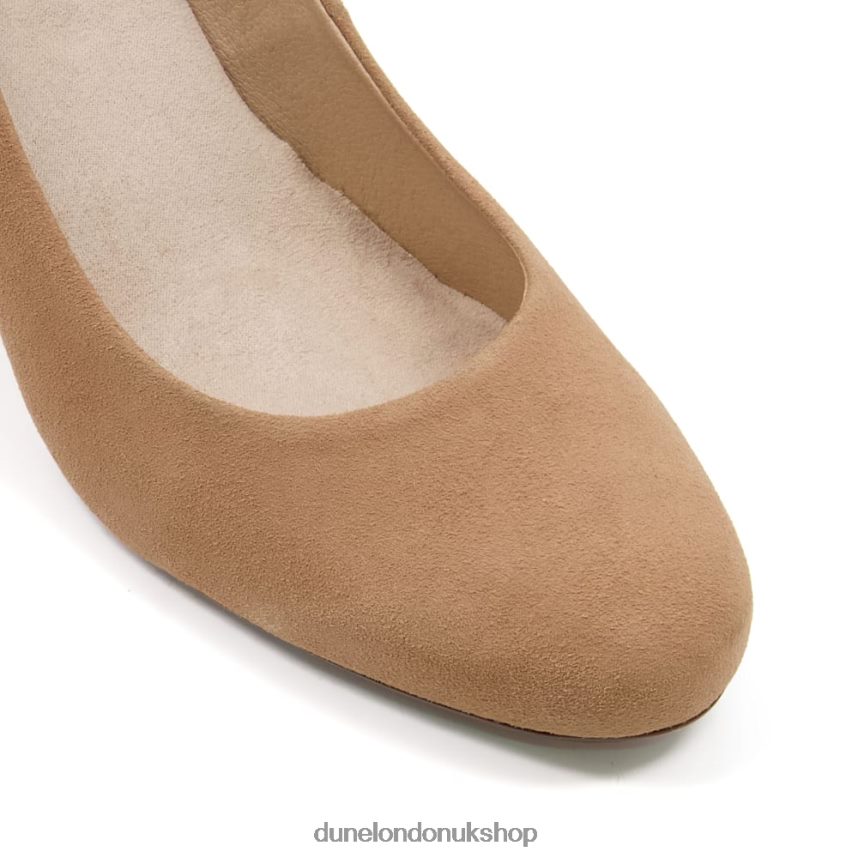 Comfort Mid Block Heel Court Shoes Women N4BBPB563 Dune London Ashen Camel