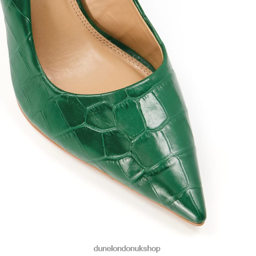 Croc Court Heels Women N4BBPB560 Dune London Bento Green