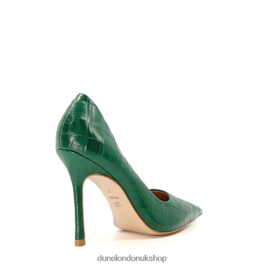 Croc Court Heels Women N4BBPB560 Dune London Bento Green