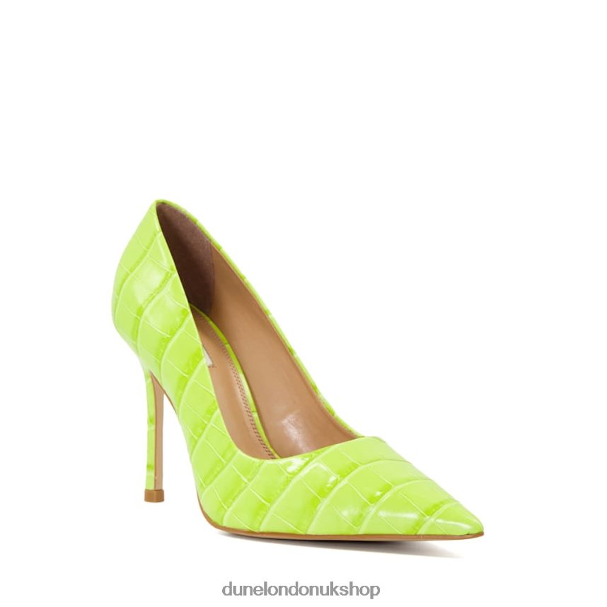 Croc Court Heels Women N4BBPB73 Dune London Bento Lime Green