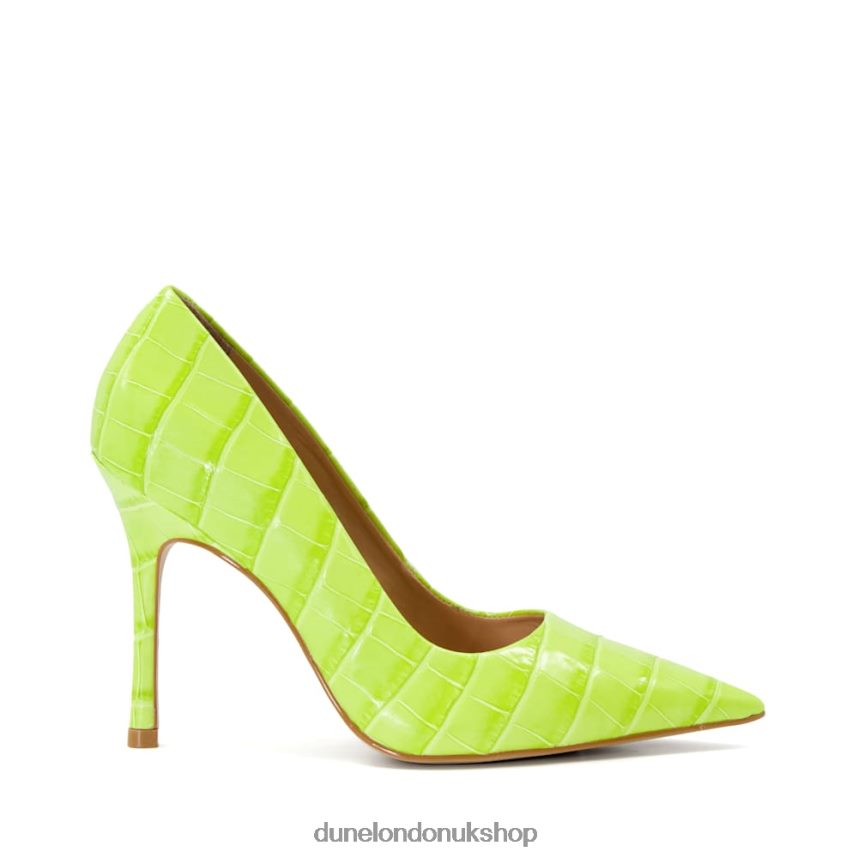 Croc Court Heels Women N4BBPB73 Dune London Bento Lime Green