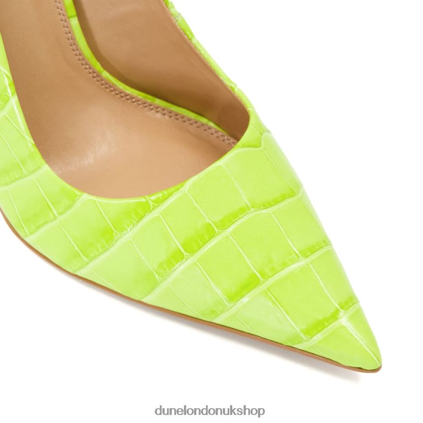 Croc Court Heels Women N4BBPB73 Dune London Bento Lime Green