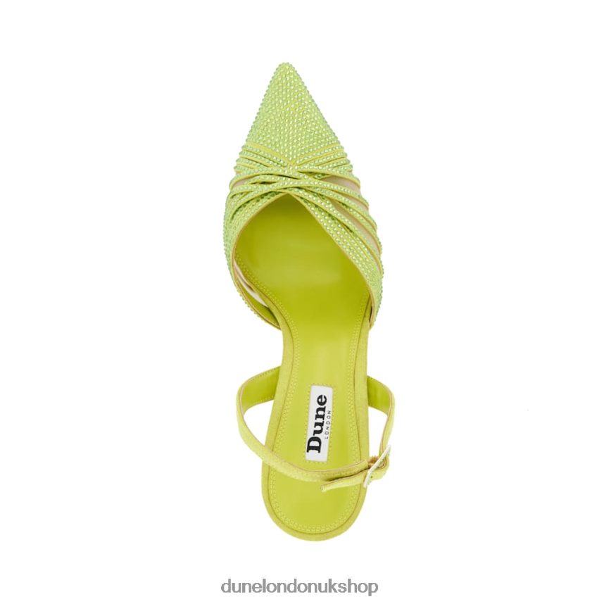 Diamante-Mesh Slingback Court Shoes Women N4BBPB28 Dune London Cloudia Lime