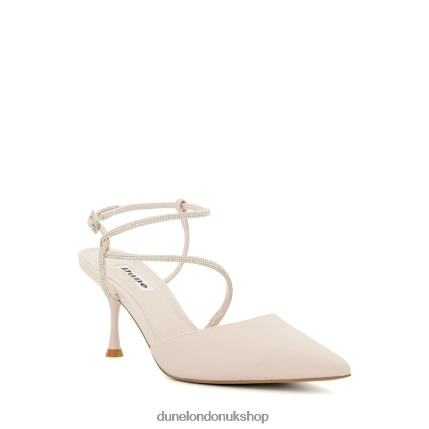 Diamante-Strap Heeled Court Shoes Women N4BBPB238 Dune London Carlota Ecru