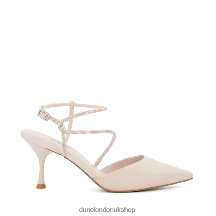 Diamante-Strap Heeled Court Shoes Women N4BBPB238 Dune London Carlota Ecru