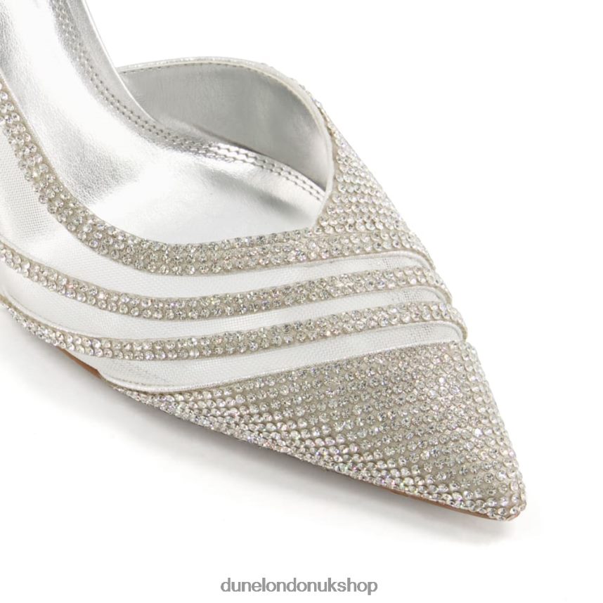 Embellished Court Heels Women N4BBPB640 Dune London Champer Silver