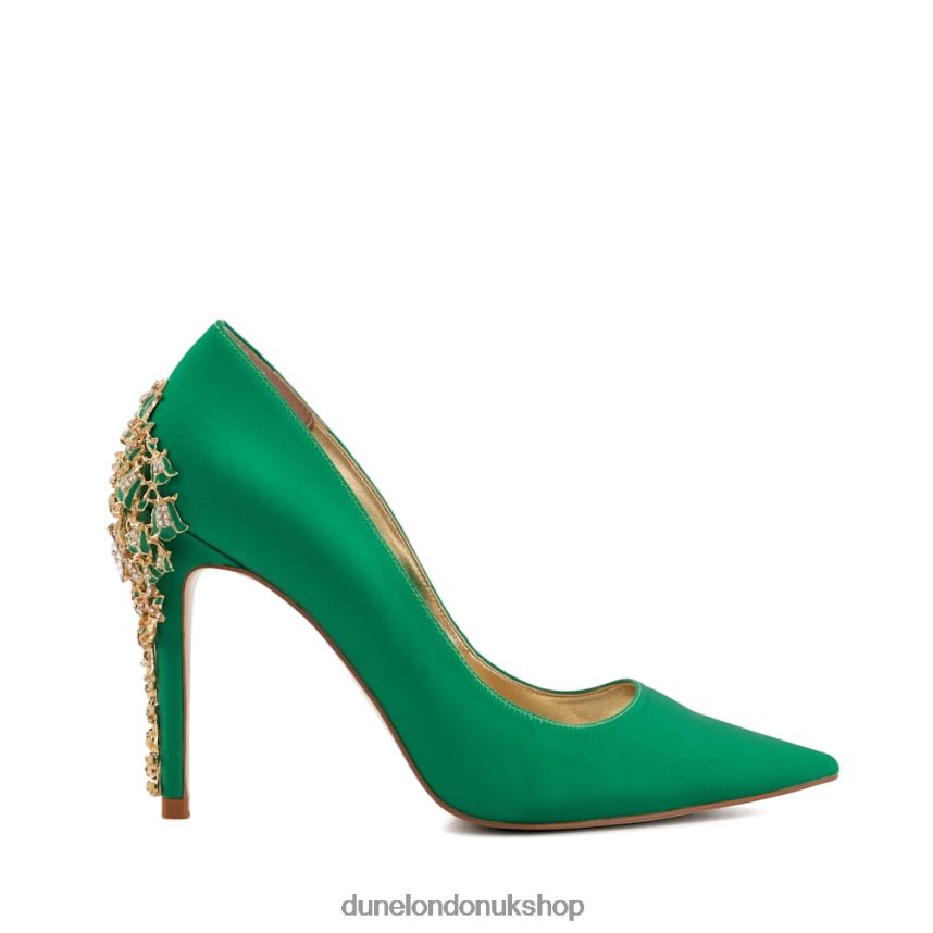 Enamel-Stiletto Satin Courts Women N4BBPB445 Dune London Audley Green