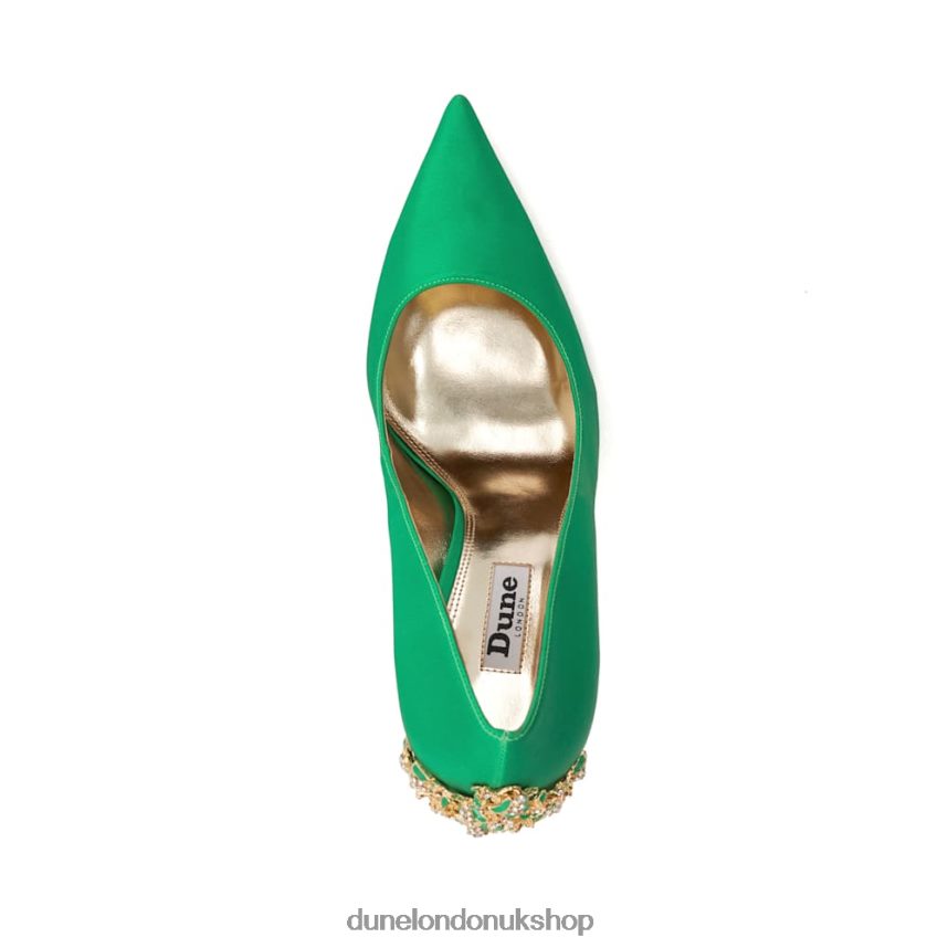 Enamel-Stiletto Satin Courts Women N4BBPB445 Dune London Audley Green