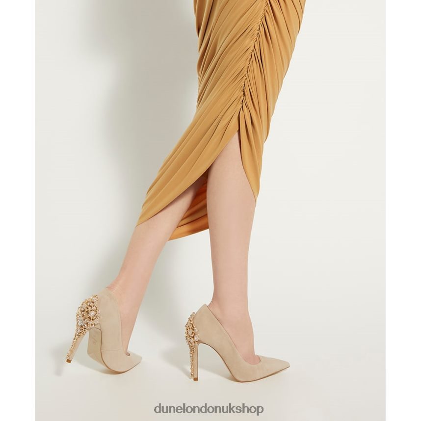 Enamel-Stiletto Suede Courts Women N4BBPB44 Dune London Audley Nude