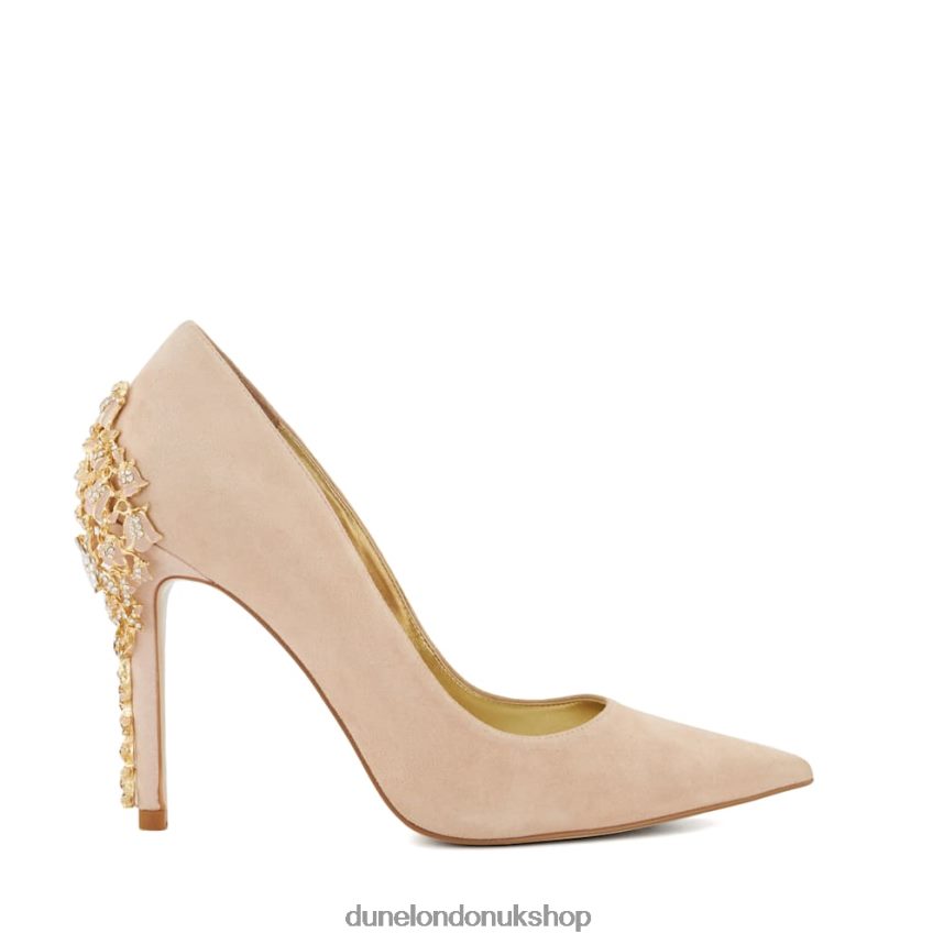 Enamel-Stiletto Suede Courts Women N4BBPB44 Dune London Audley Nude